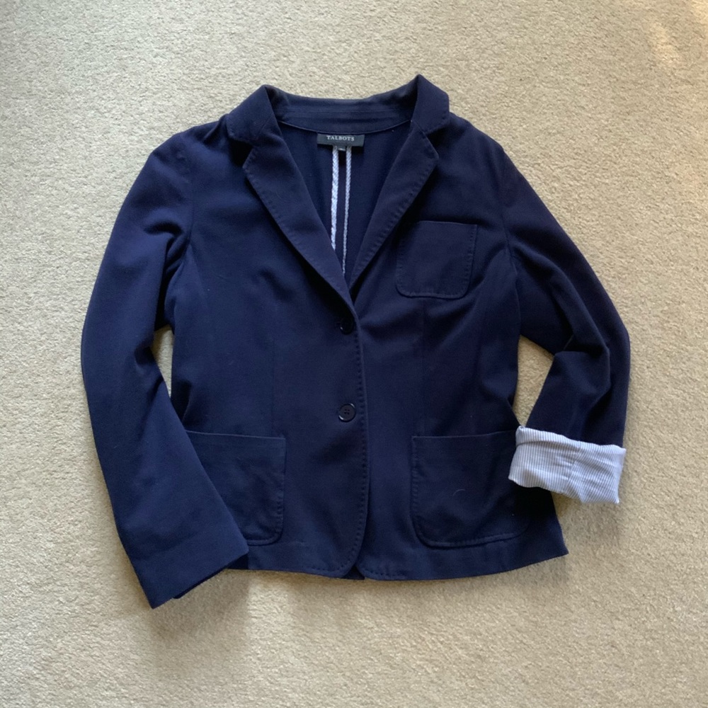 Blue Knit Blazer